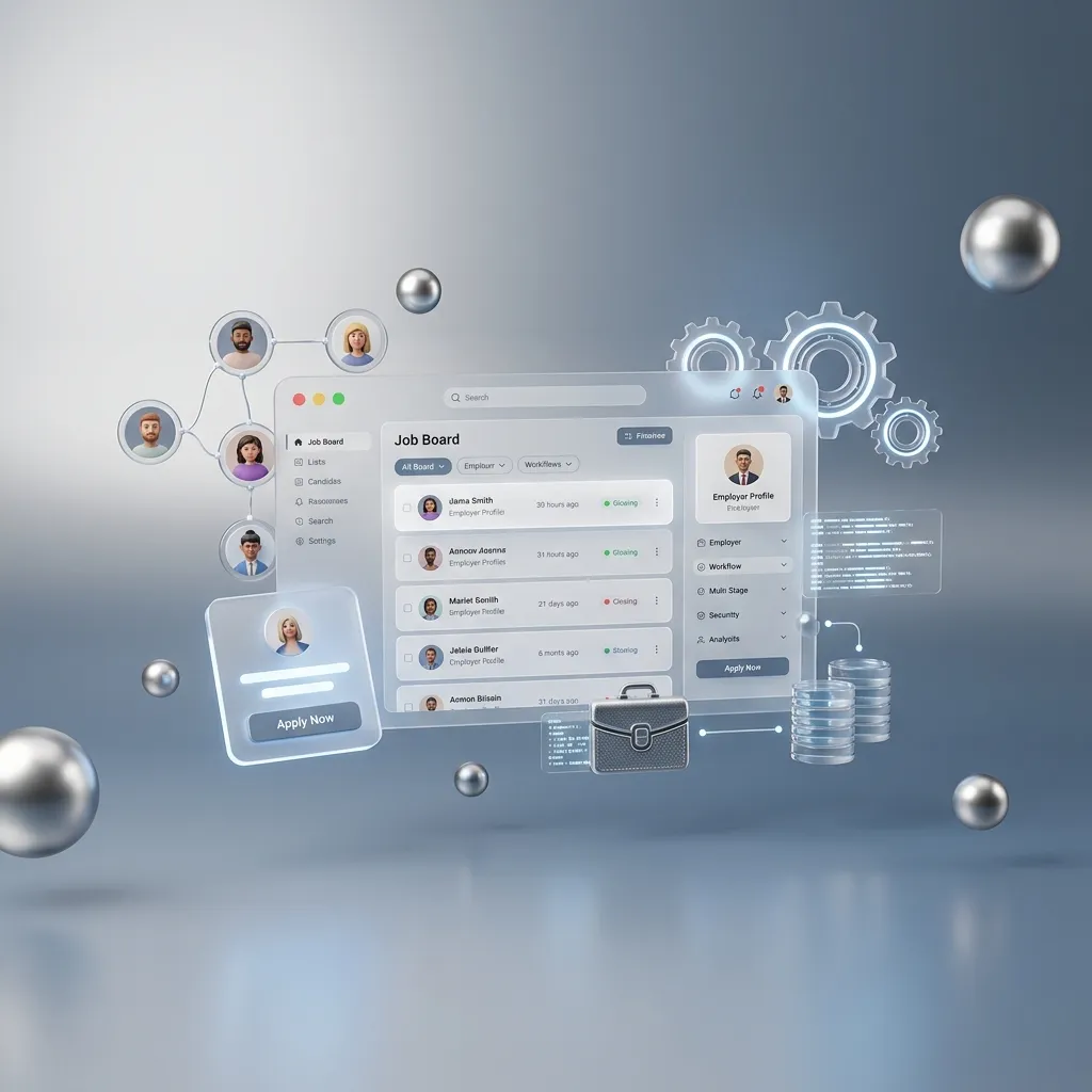 Job board platform with employer dashboard and recruitment tools.
